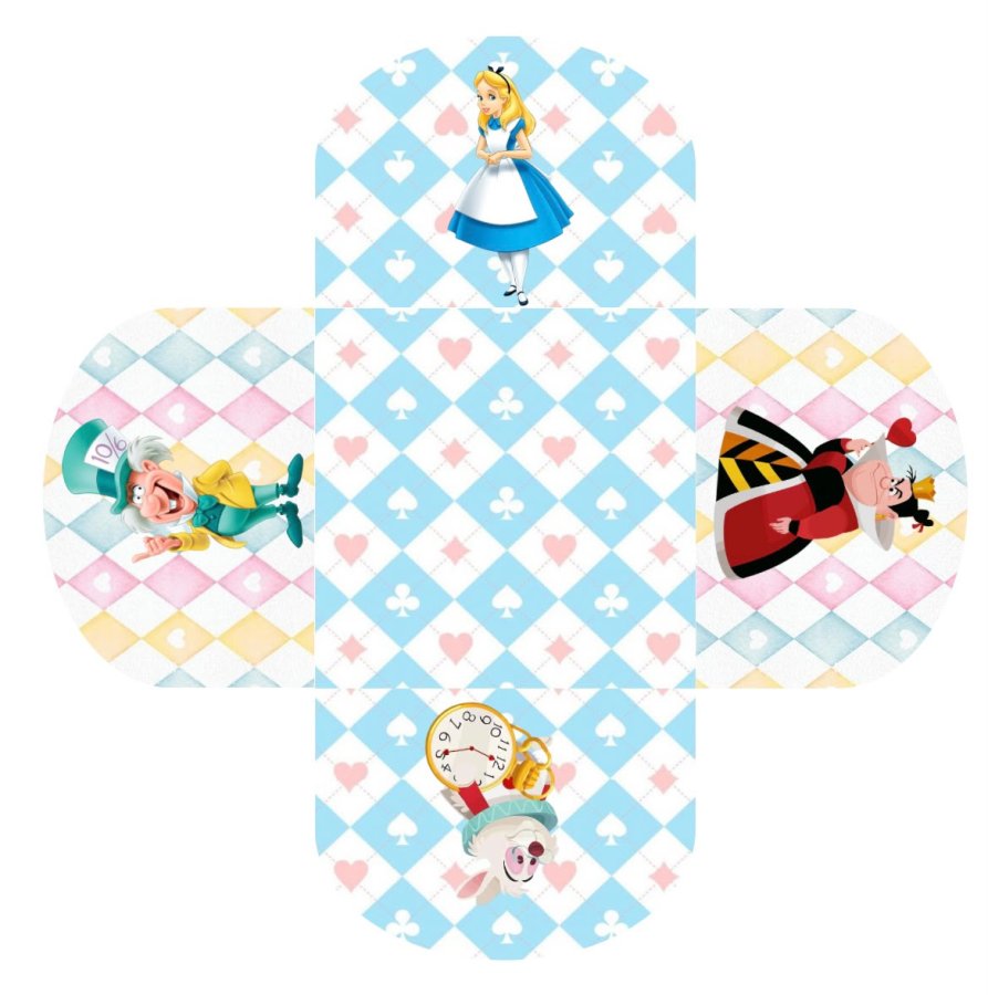 Conjunto de 50 - Forminhas para docinhos - Alice no país das maravilhas
