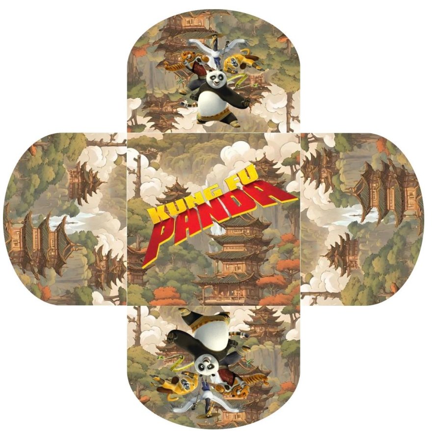Conjunto de 50 - Forminhas para docinhos - Kung Fu Panda
