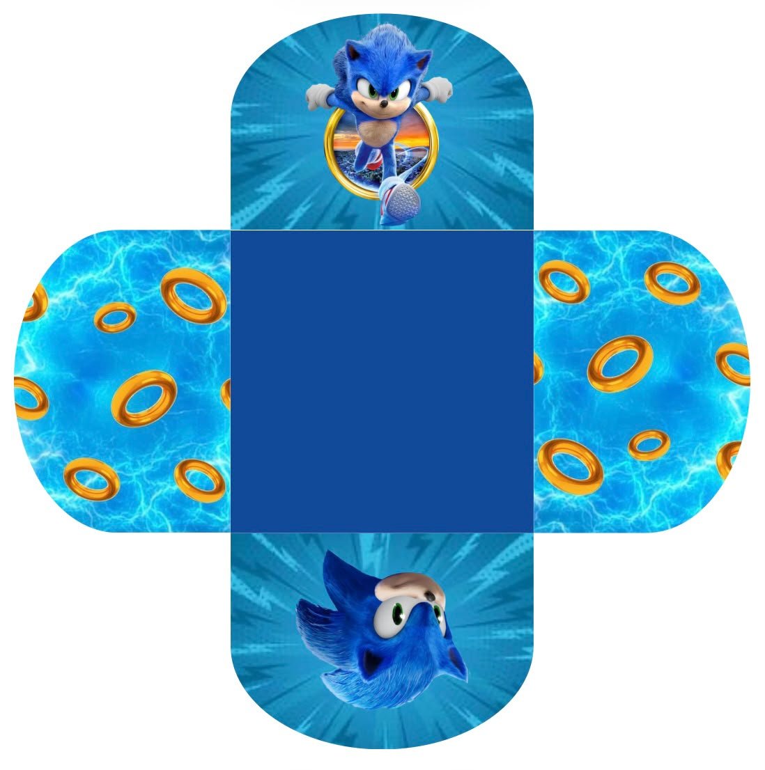 Conjunto de 50 - Forminhas para docinhos - Sonic