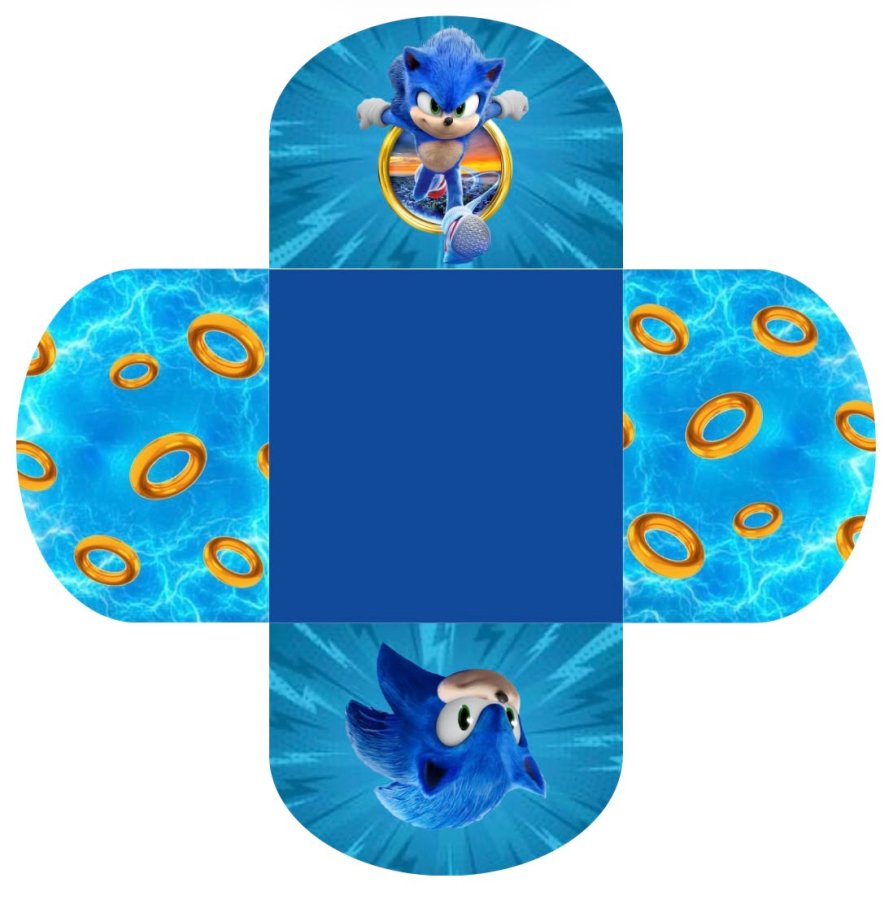 Conjunto de 50 - Forminhas para docinhos - Sonic