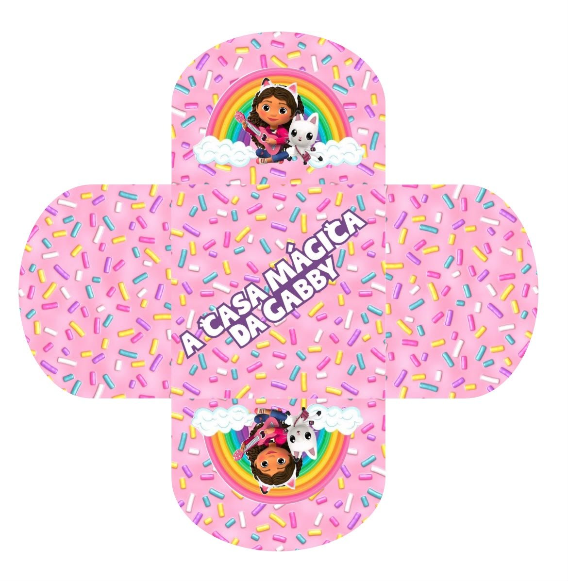 Conjunto de 50 - Forminhas para docinhos - A casa mágica da Gabby