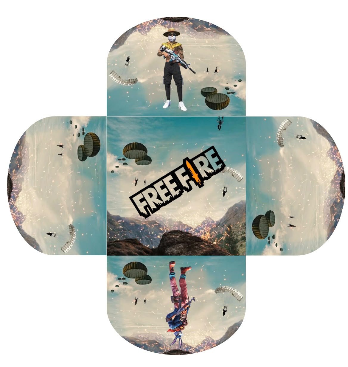 Conjunto de 50 - Forminhas para docinhos Freefire
