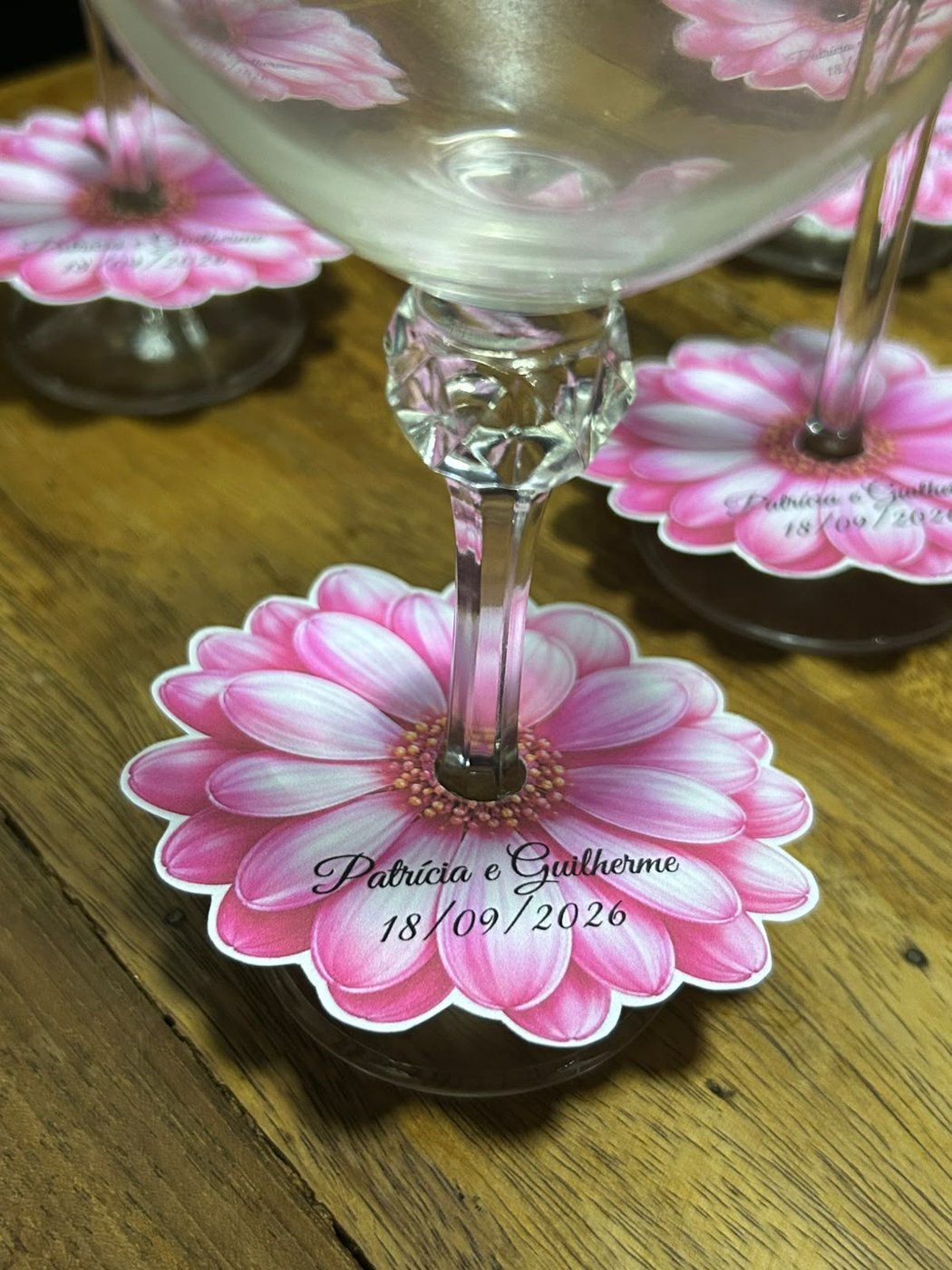 Identificador de Taça Flor Personalizado