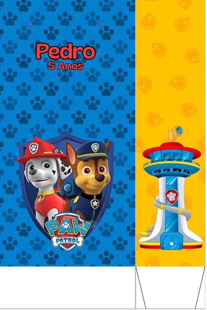 kit 10 und. Sacolinha de aniversário - Lembrancinha - Patrulha canina