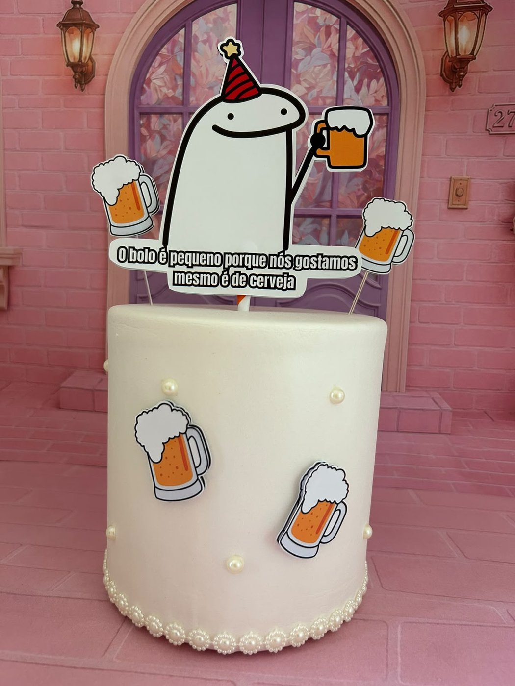 Topo de Bolo Flork Cerveja