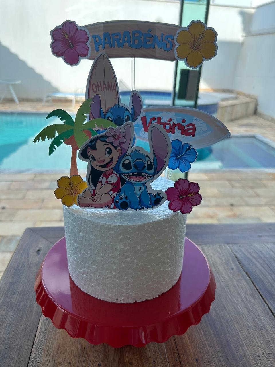 Topo de Bolo Lilo e Stitch