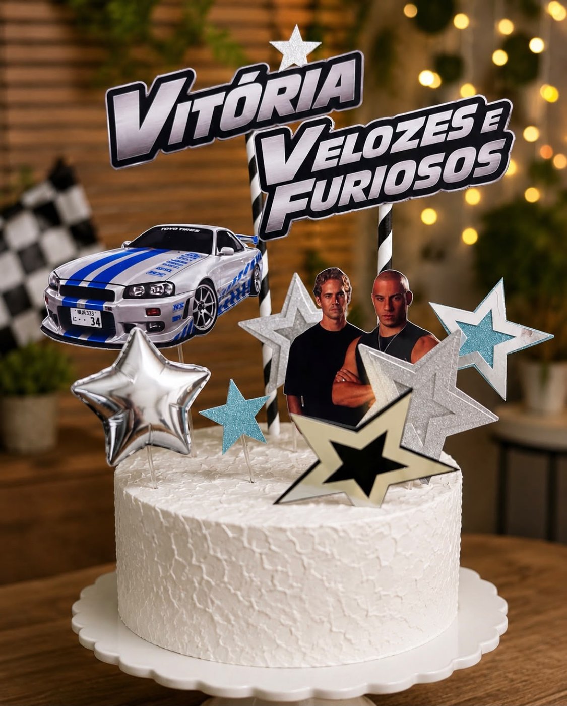 Topo de Bolo Velozes e Furiosos