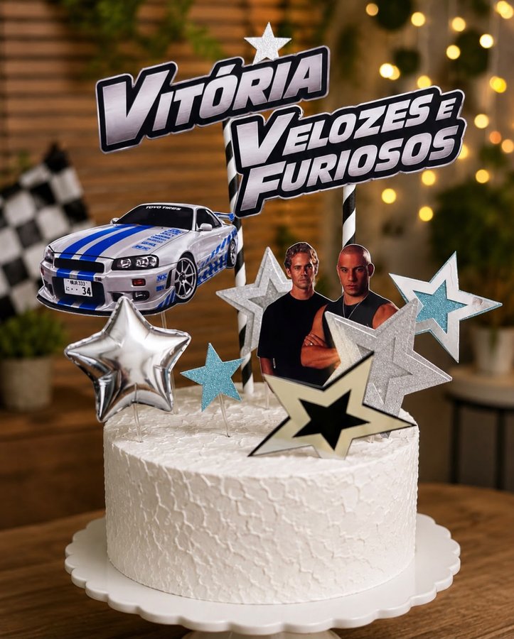 Topo de Bolo Velozes e Furiosos